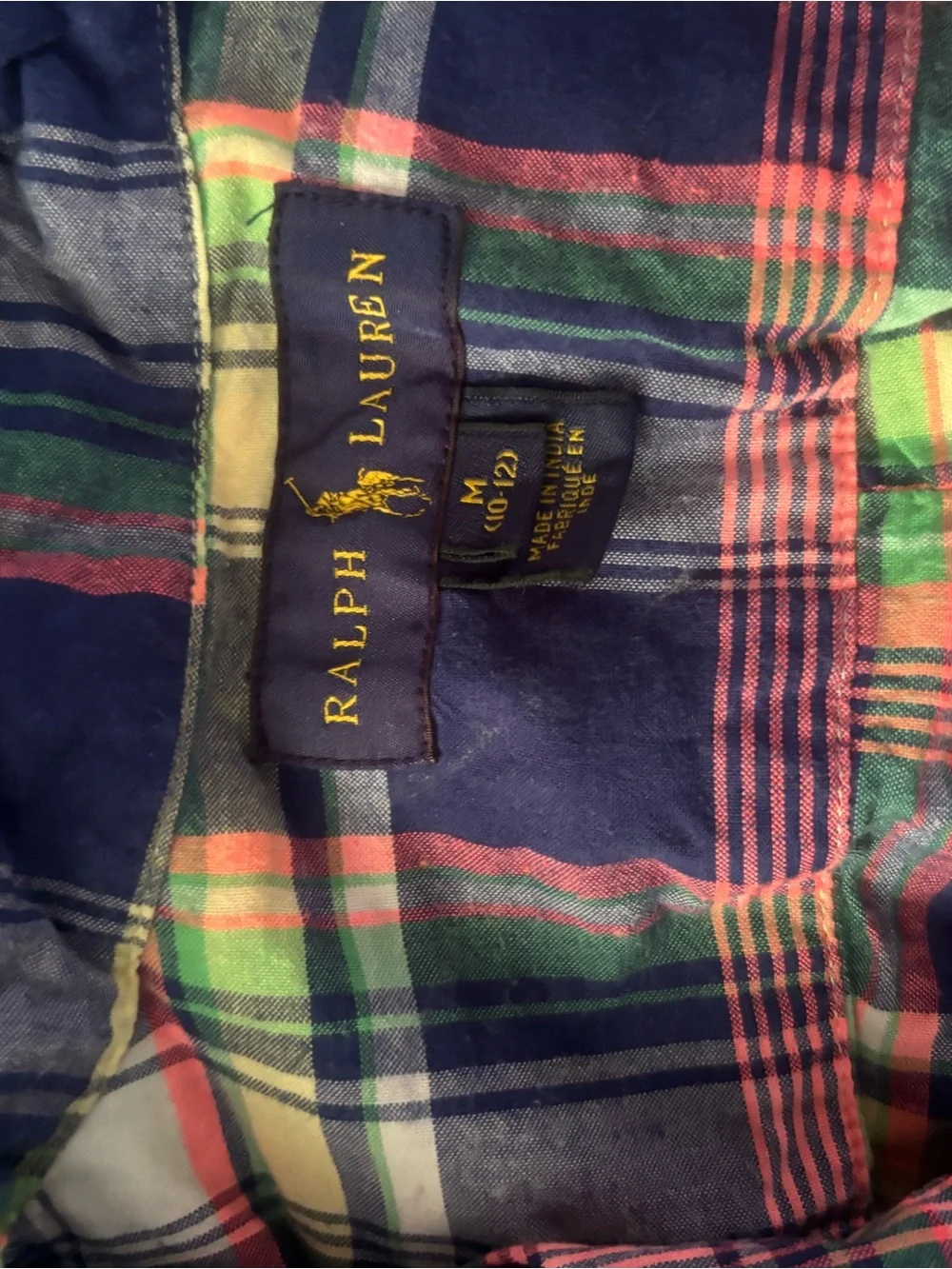 Lot of 4 Ralph Lauren Multicolor Plaid Cotton Button-Down Shirts — $60